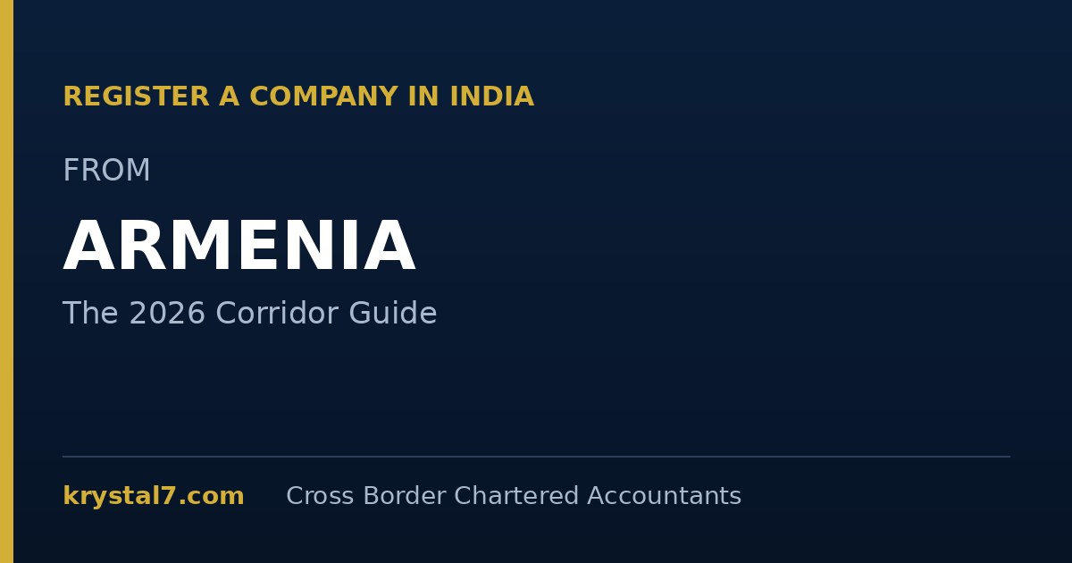 Company Registration in India for Armenian Companies: Process, Cost and Timeline (2026)