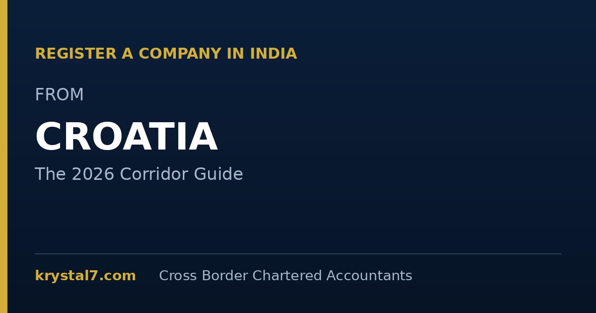 Company Registration in India for Croatian Companies: Process, Cost and Timeline (2026)
