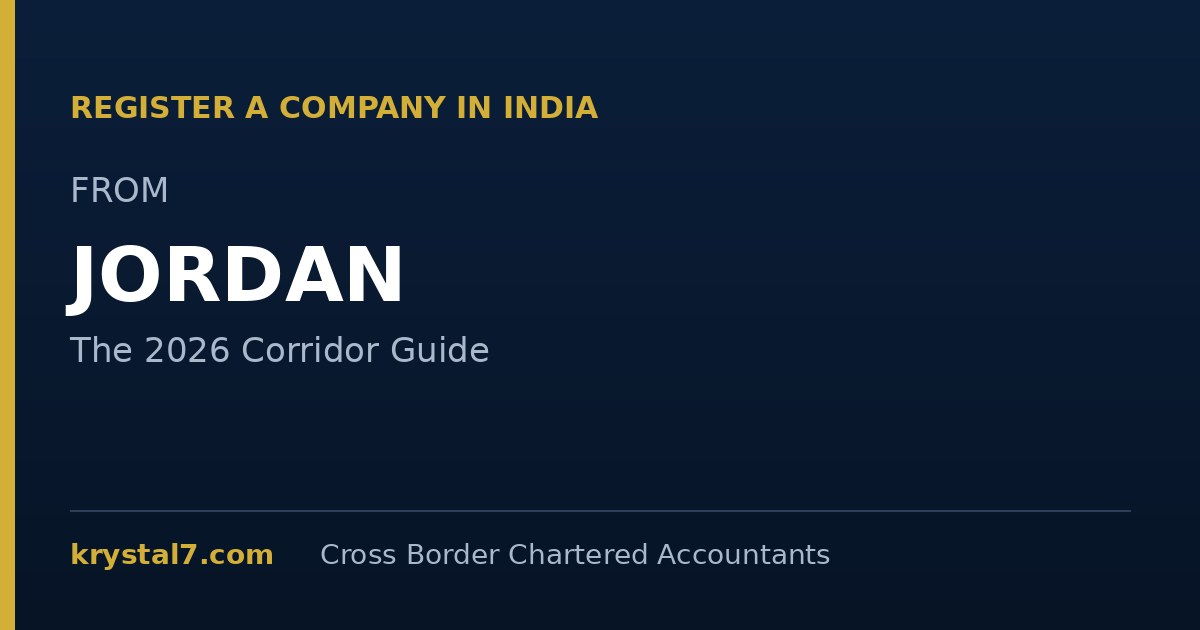 Company Registration in India for Jordanian Companies: Process, Cost and Timeline (2026)
