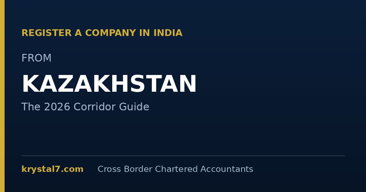 Company Registration in India for Kazakh Companies: Process, Cost and Timeline (2026)