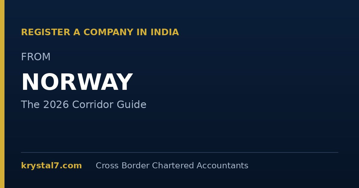 Company Registration in India for Norwegian Companies: Process, Cost and Timeline (2026)